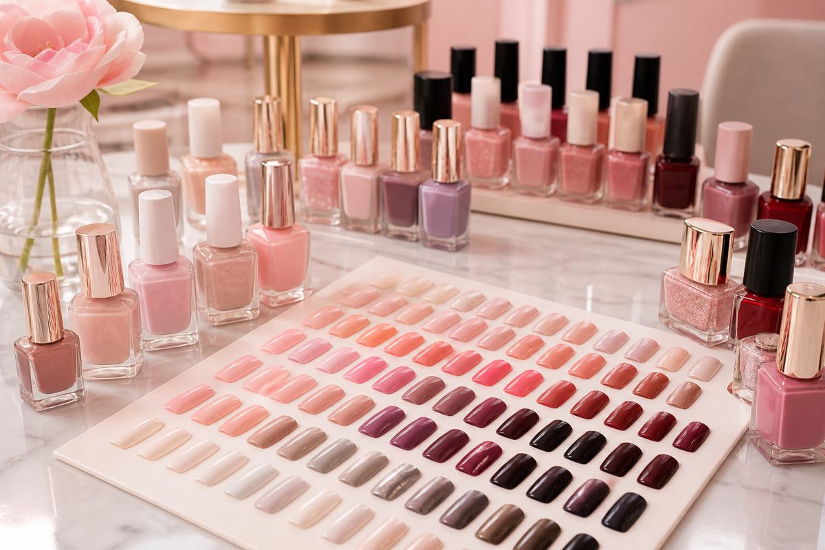 Nagellack-Farbtafel