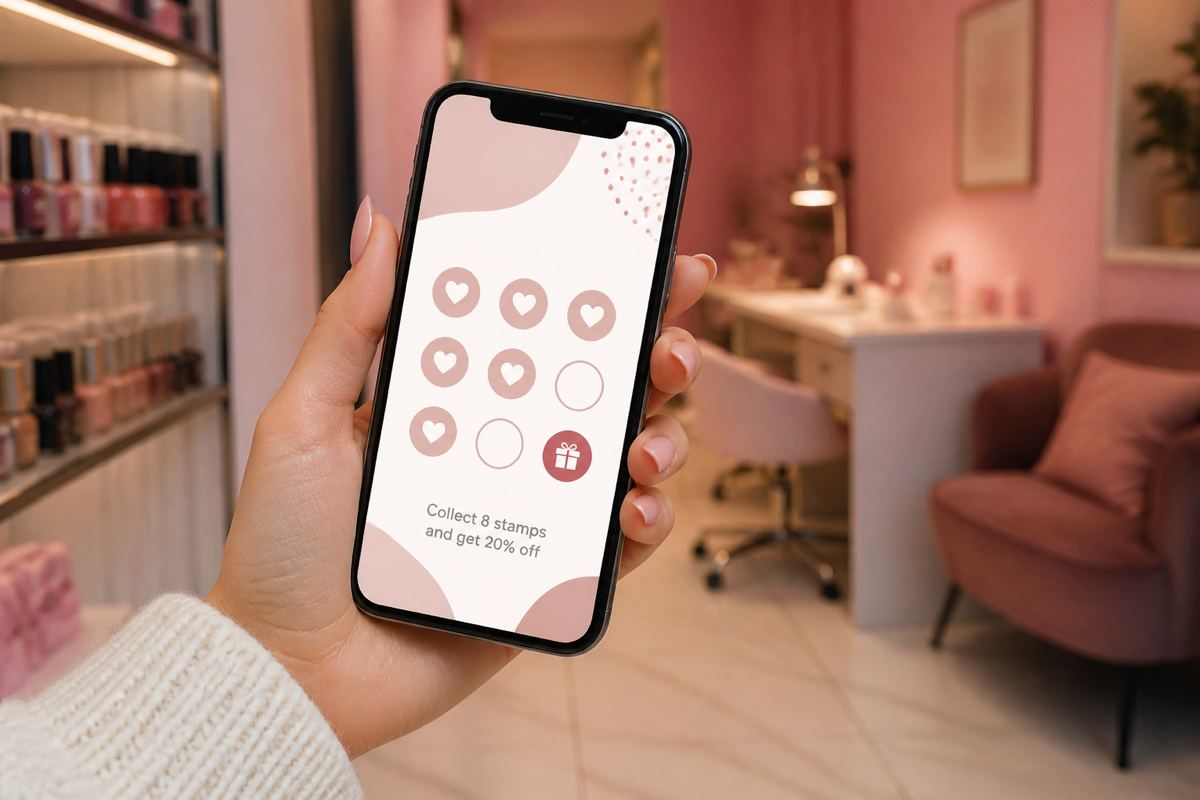 Digitale Stempelkarte auf dem Handy